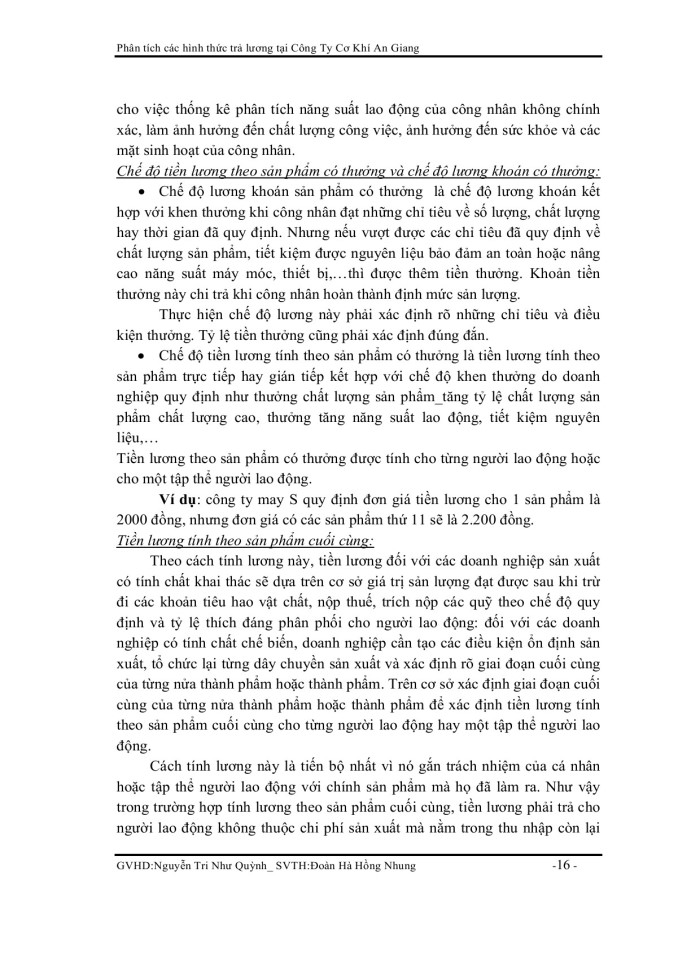 image for page Phân tích các hình thức trả lương tại công ty cơ khí an giang