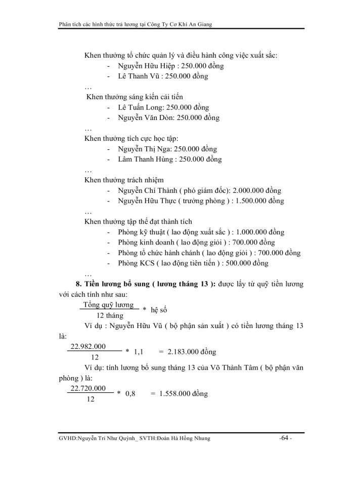 image for page Phân tích các hình thức trả lương tại công ty cơ khí an giang
