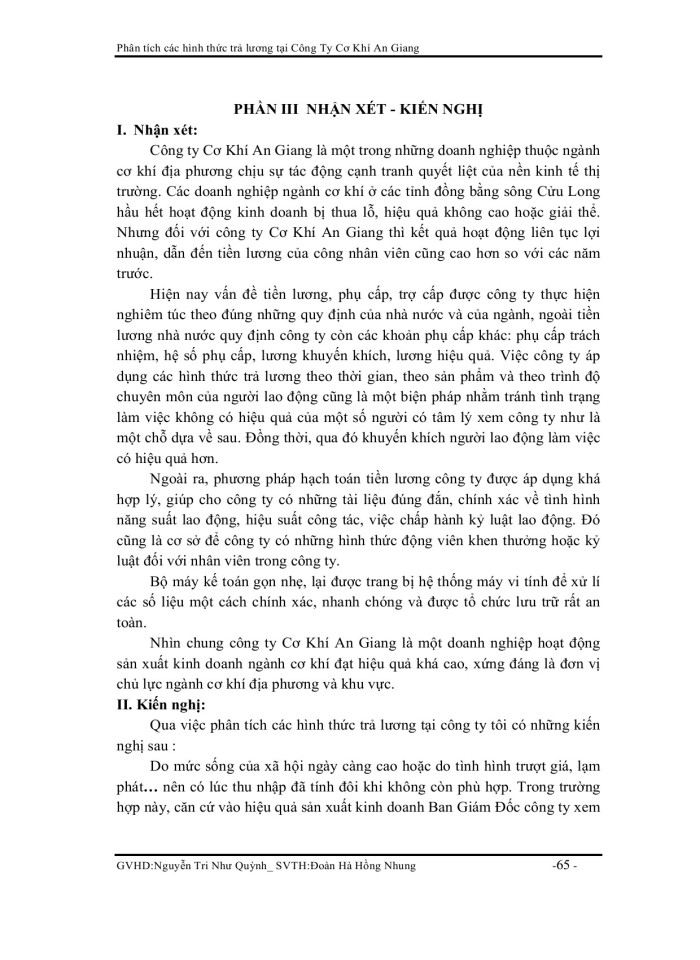 image for page Phân tích các hình thức trả lương tại công ty cơ khí an giang