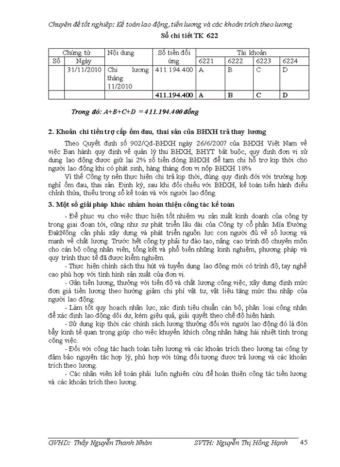 image for page Hạch toán tiền lương và các khoản trích theo lương tại công ty cổ phần Mía Đường ĐakNông