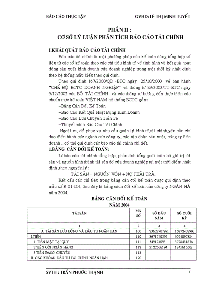 image for page Phân tích báo  cáo tài chính công ty tnhh tm & sx ngân hà