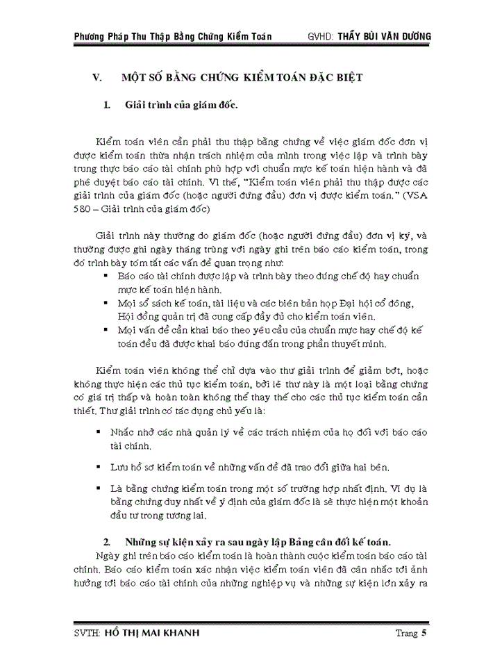 Bằng chứng kiểm toán