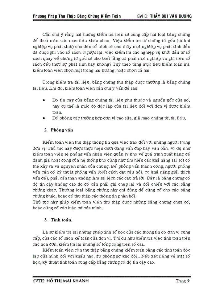 image for page Bằng chứng kiểm toán