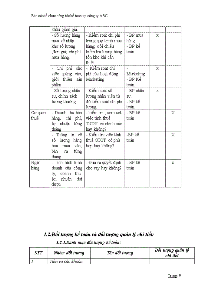 image for page Báo cáo tổ chức công tác kế toán tại công ty ABC
