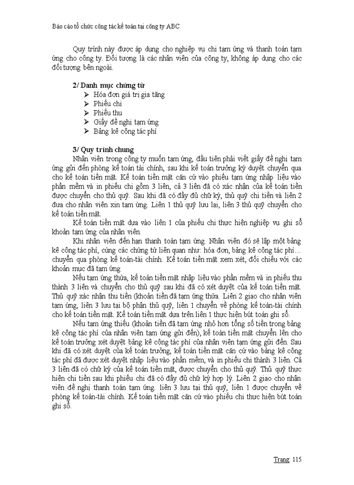 image for page Báo cáo tổ chức công tác kế toán tại công ty ABC