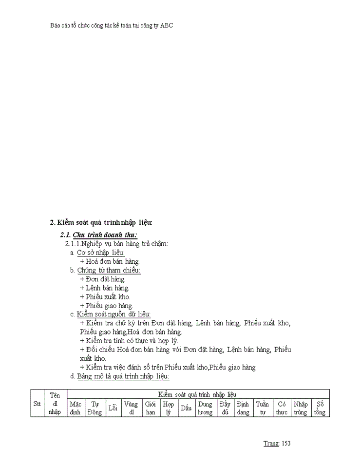 image for page Báo cáo tổ chức công tác kế toán tại công ty ABC