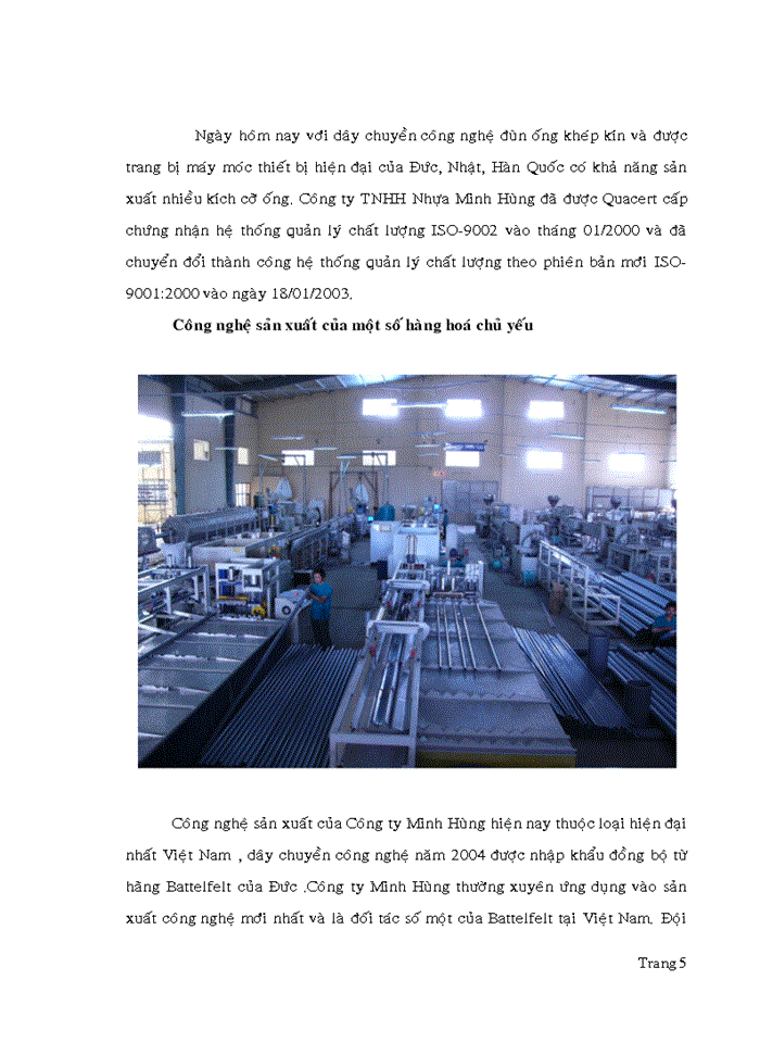 Công tác tổ chức hoạch toán nguyên vật liệu tại công TNHH Nhựa Minh Hùng