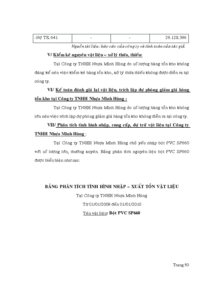 image for page Công tác tổ chức hoạch toán nguyên vật liệu tại công TNHH Nhựa Minh Hùng