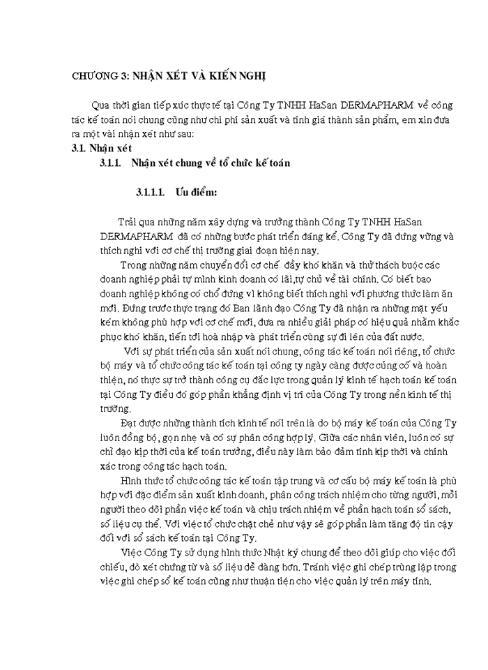 image for page Kế toán chi phi sản xuất và tính giá thành sản phẩm tại Công Ty TNHH Hasab Dermapharm