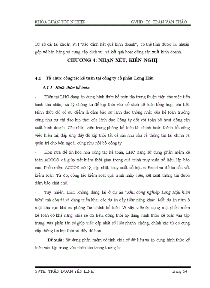 image for page Kế toán doanh thu, chi phí, và xác định kết quả hoạt động kinh doanh tại Công ty CP Long Hậu