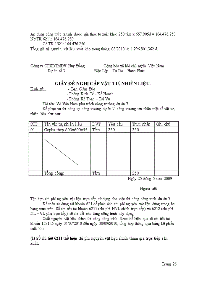 image for page Kế toán công ty cổ phần xây dựng thương mại dịch vụ Huy Đồng