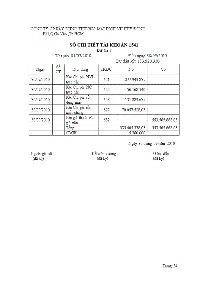 image for page Kế toán công ty cổ phần xây dựng thương mại dịch vụ Huy Đồng