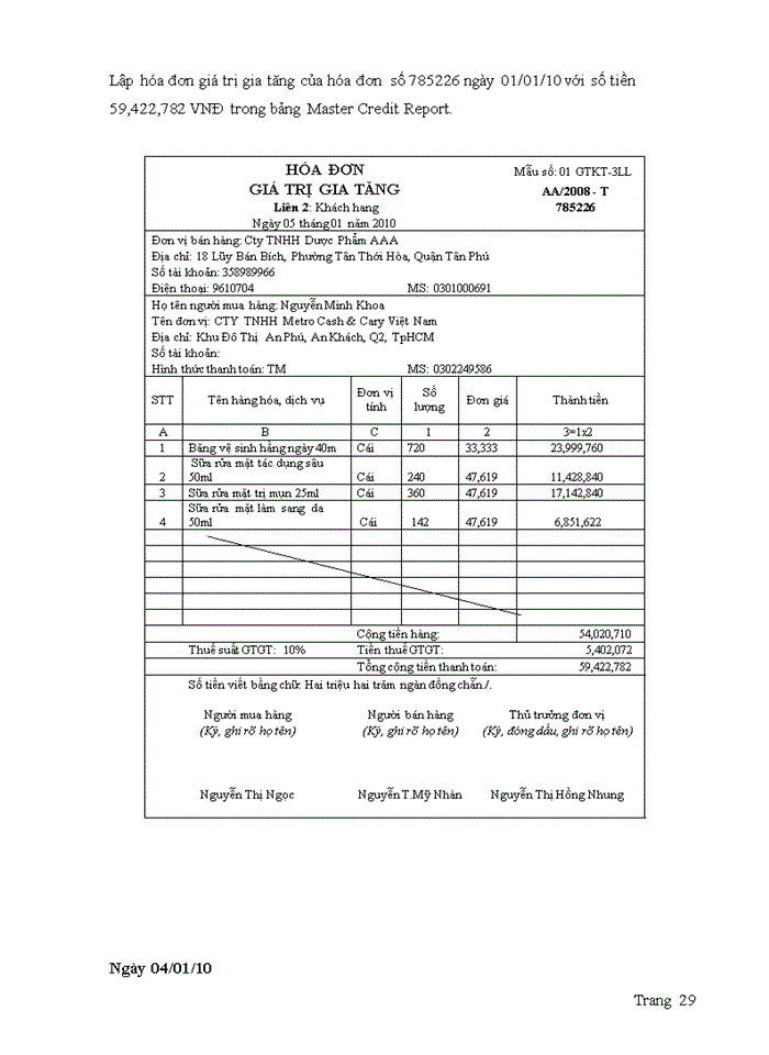 image for page Kế toán vốn bằng tiền tại Công ty TNHHDược Phẩm AAA