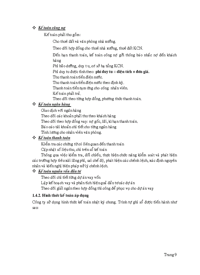image for page Kế toán vốn bằng tiền và các khoản phải thu tại Công ty Cổ Phần Đầu Tư & Công nghiệp Tân Tạo