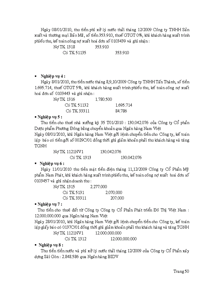image for page Kế toán vốn bằng tiền và các khoản phải thu tại Công ty Cổ Phần Đầu Tư & Công nghiệp Tân Tạo