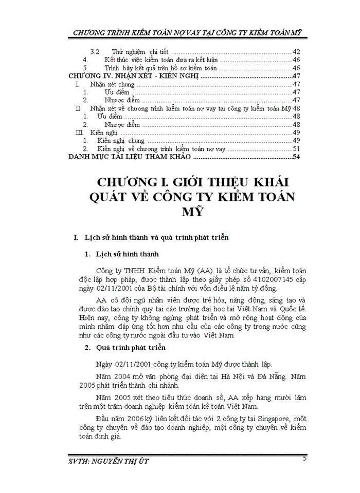 image for page Quy trình kiểm toán các khoản nợ vay trong kiểm toán Báo cáo tài chính tại công ty kiểm toán Mỹ