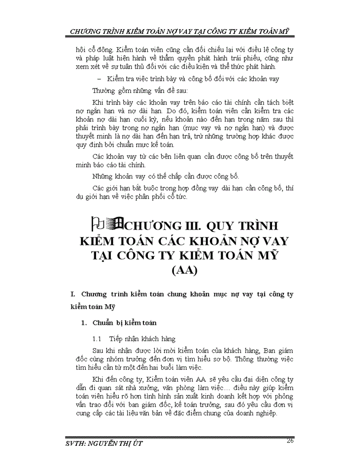 image for page Quy trình kiểm toán các khoản nợ vay trong kiểm toán Báo cáo tài chính tại công ty kiểm toán Mỹ
