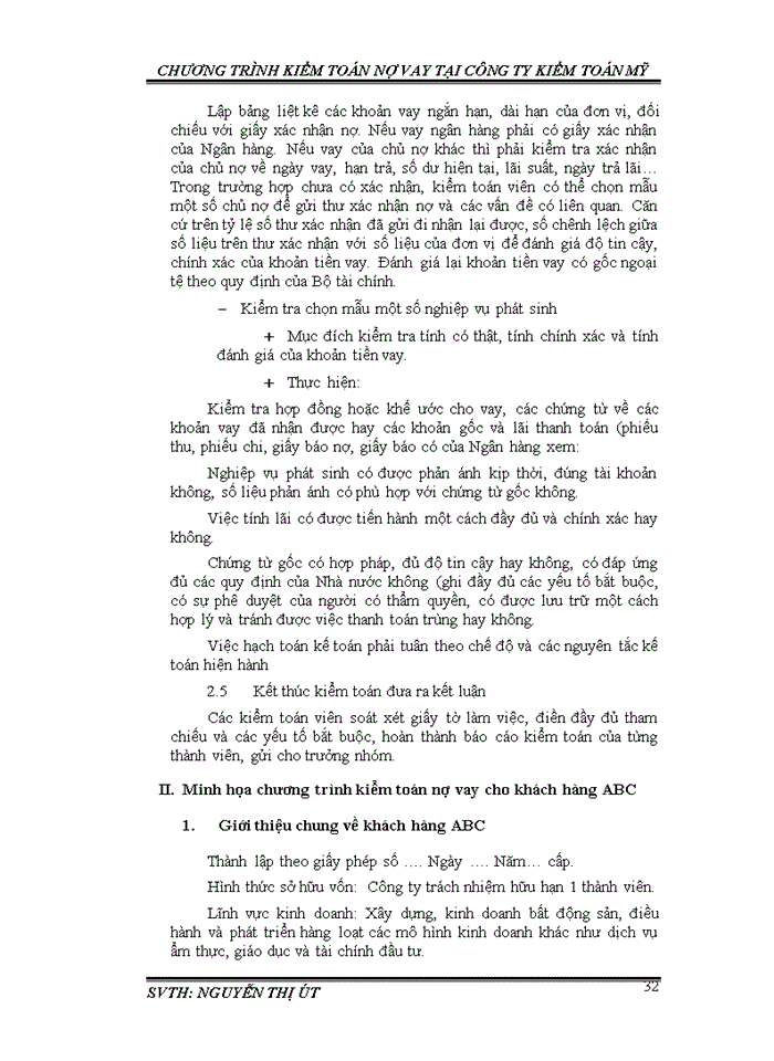 image for page Quy trình kiểm toán các khoản nợ vay trong kiểm toán Báo cáo tài chính tại công ty kiểm toán Mỹ