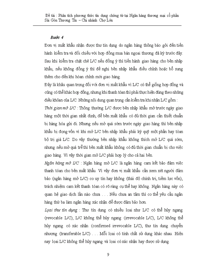 image for page Phân tích phương thức tín dụng chứng từ tại ngân hàng tmcp sài gòn thương tín – chi nhánh chợ lớn