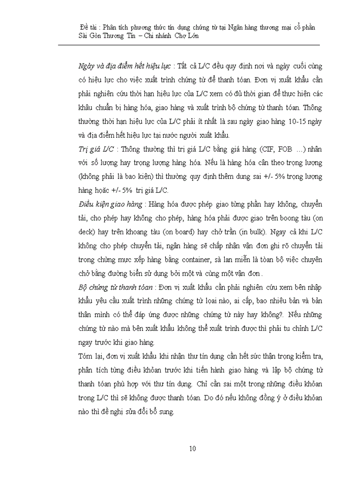 image for page Phân tích phương thức tín dụng chứng từ tại ngân hàng tmcp sài gòn thương tín – chi nhánh chợ lớn
