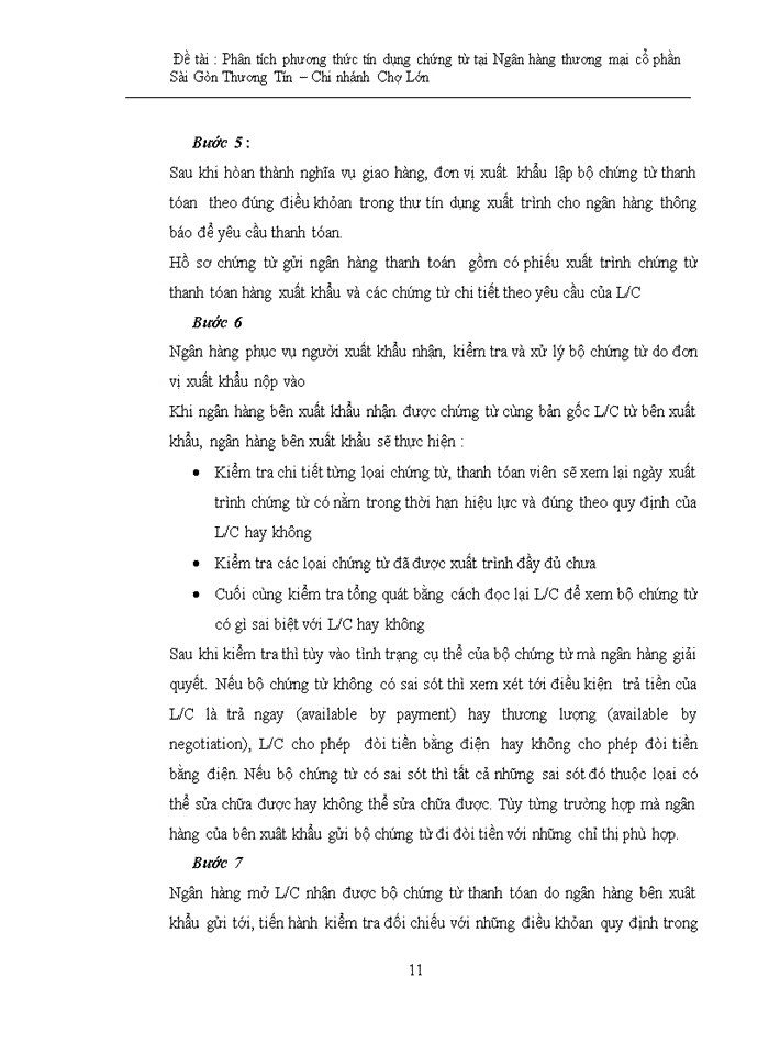 image for page Phân tích phương thức tín dụng chứng từ tại ngân hàng tmcp sài gòn thương tín – chi nhánh chợ lớn