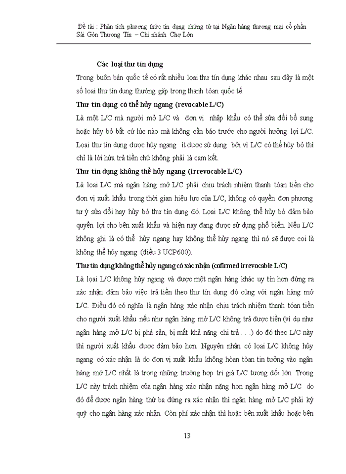 image for page Phân tích phương thức tín dụng chứng từ tại ngân hàng tmcp sài gòn thương tín – chi nhánh chợ lớn