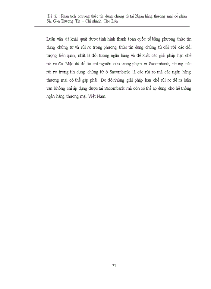 image for page Phân tích phương thức tín dụng chứng từ tại ngân hàng tmcp sài gòn thương tín – chi nhánh chợ lớn