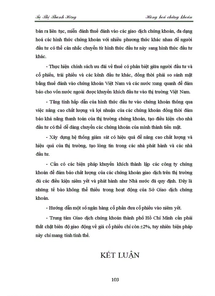 image for page Các biện pháp nhằm đa dạng hoá và đảm bảo chất lượng hàng hoá trên thị trường chứng khoán