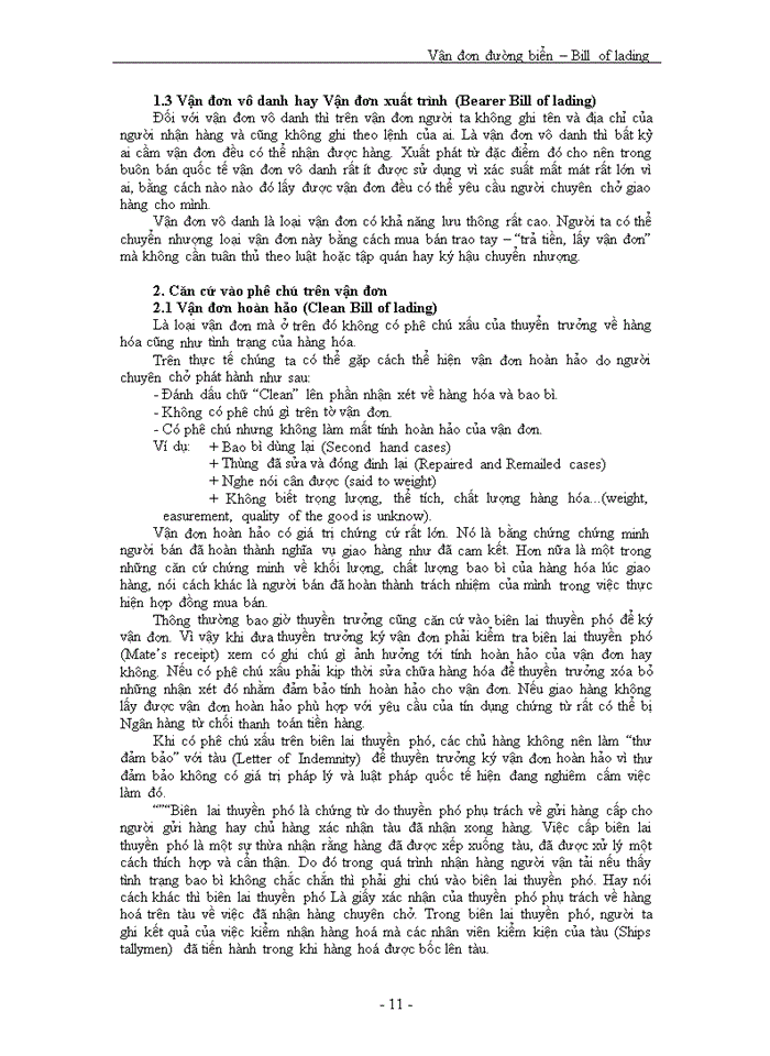 image for page Bill of lading (vận đơn đường biển)
