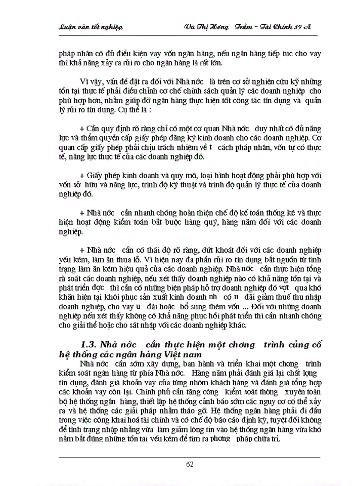 image for page Giải pháp tăng cường quản lý rủi ro tín dụng ở Sở giao dịch Ngân hàng Ngoại Thương