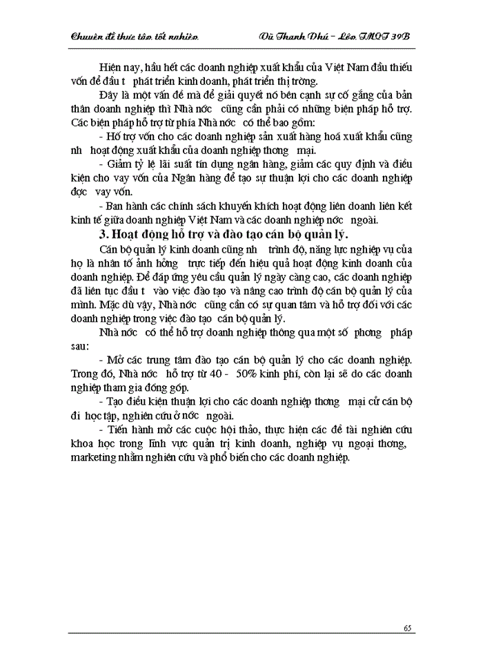 image for page Thực trạng và giải pháp cho hoạt động xuất khẩu của công ty XNK Nam Hà Nội