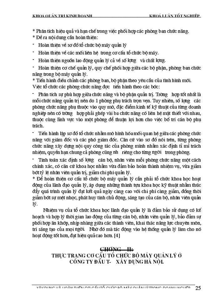 image for page Xây dựng và hoàn thiện cơ cấu tổ chức bộ máy quản lý tại công ty đầu tư - xây dựng hà nội