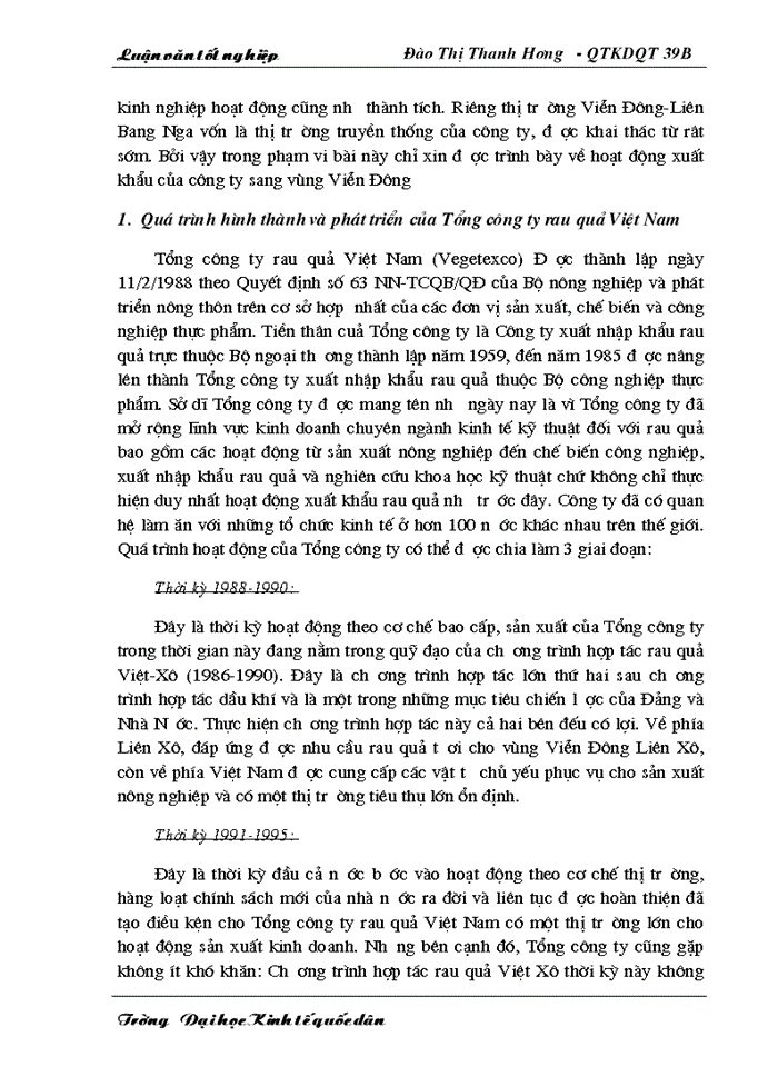 image for page Một số giải pháp nhằm thúc đẩy hoạt động xuất khẩu của Tổng công ty rau quả Việt Nam sang Viễn Đông - Liên Bang Nga