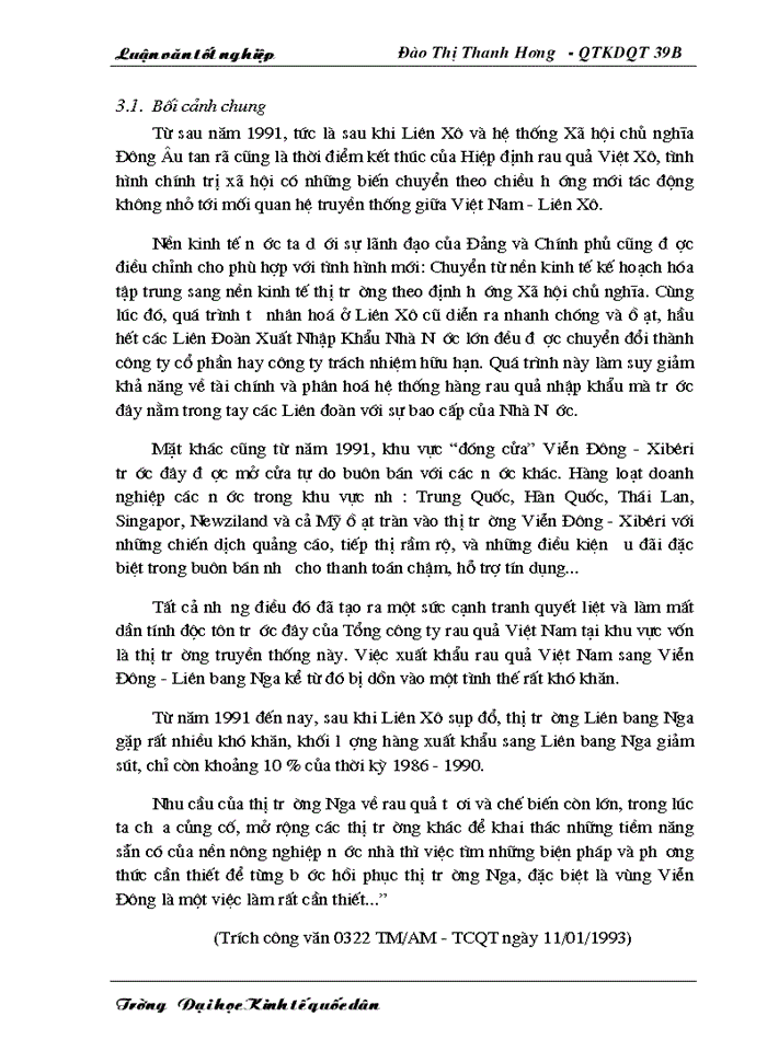 image for page Một số giải pháp nhằm thúc đẩy hoạt động xuất khẩu của Tổng công ty rau quả Việt Nam sang Viễn Đông - Liên Bang Nga