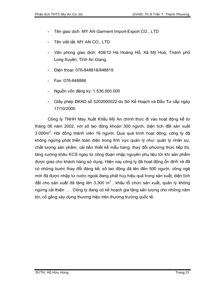 image for page Phân tích tình hình tài chính công ty TNHH may xuất khẩu Mỹ An