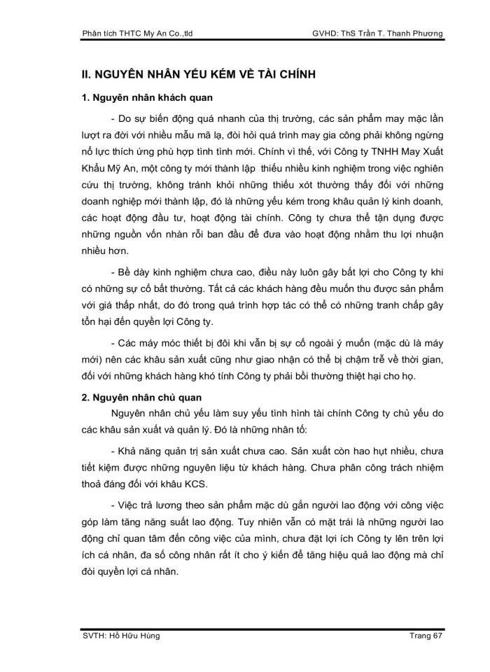 image for page Phân tích tình hình tài chính công ty TNHH may xuất khẩu Mỹ An