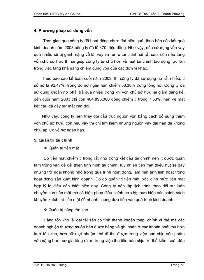 image for page Phân tích tình hình tài chính công ty TNHH may xuất khẩu Mỹ An