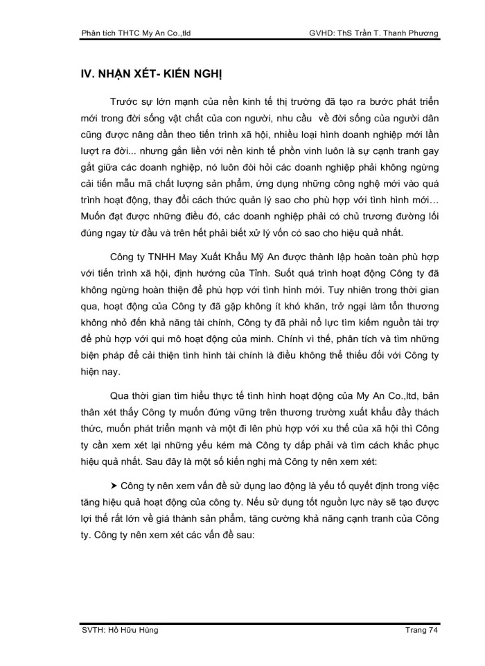 image for page Phân tích tình hình tài chính công ty TNHH may xuất khẩu Mỹ An