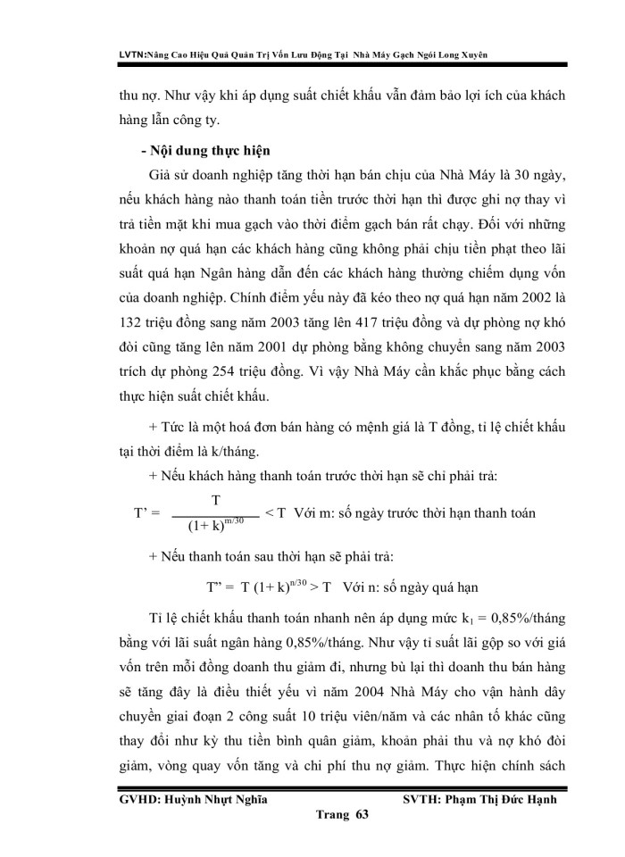 image for page Nâng cao hiệu quả quản trị vốn lưu động tại nhà máy gạc ngói Long Xuyên