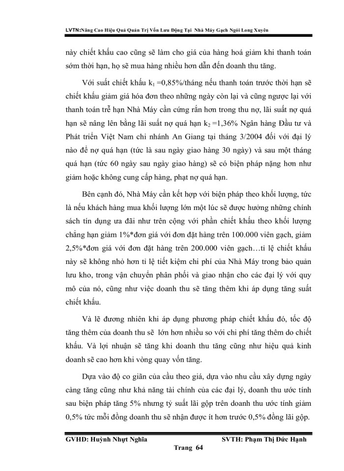 image for page Nâng cao hiệu quả quản trị vốn lưu động tại nhà máy gạc ngói Long Xuyên