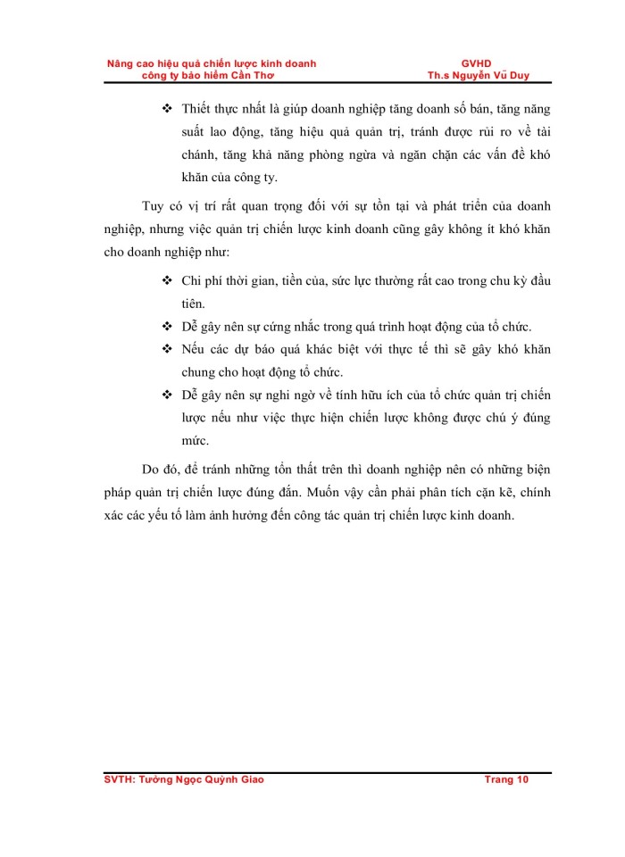 image for page Nâng cao hiệu quả chiến lược kinh doanh                                                  GVHD              công ty bảo hiểm Cần Thơ