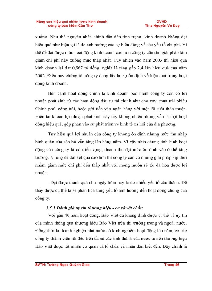 image for page Nâng cao hiệu quả chiến lược kinh doanh                                                  GVHD              công ty bảo hiểm Cần Thơ