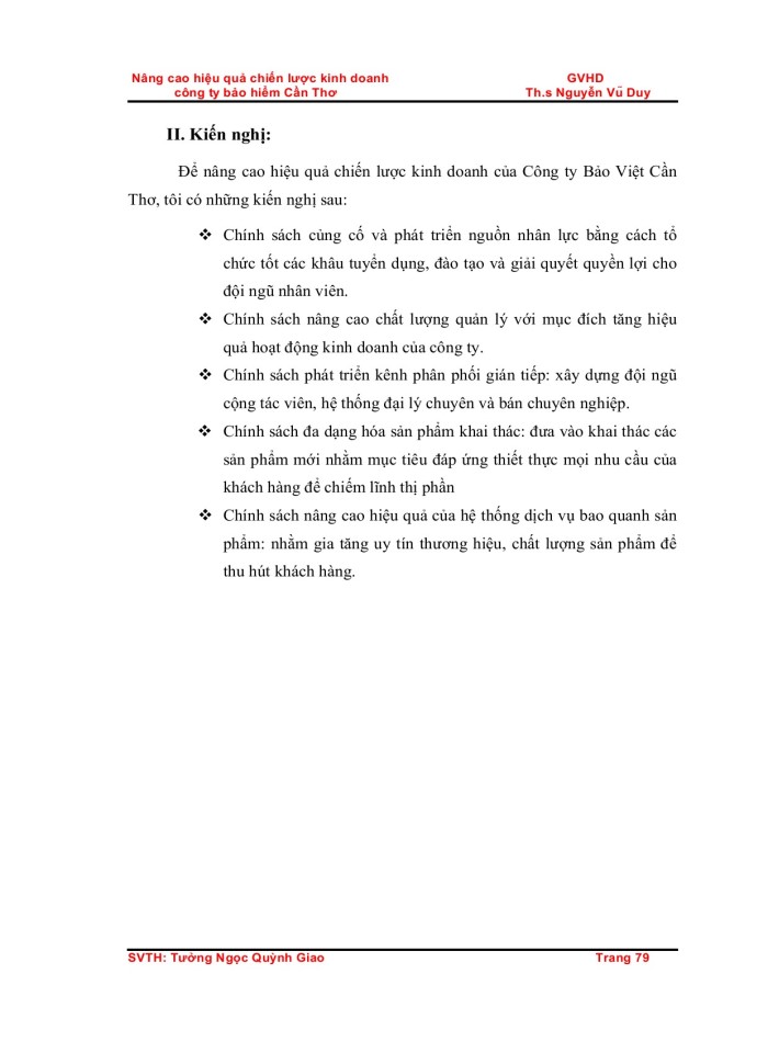image for page Nâng cao hiệu quả chiến lược kinh doanh                                                  GVHD              công ty bảo hiểm Cần Thơ