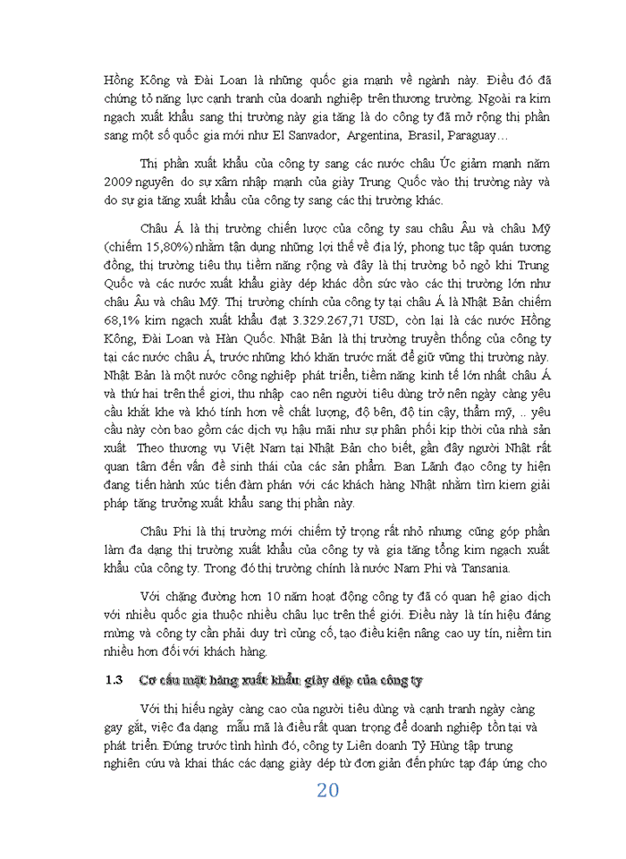 image for page Thực trạng hoạt động xuất khẩu giày dép của công ty liên doanh tỷ hùng từ năm 2008 đến nay