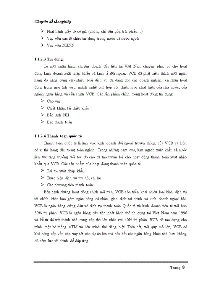 image for page Đánh giá hoạt động tín dụng cá nhân tại NHTMCP Ngoại Thương chi nhánh Tân Định