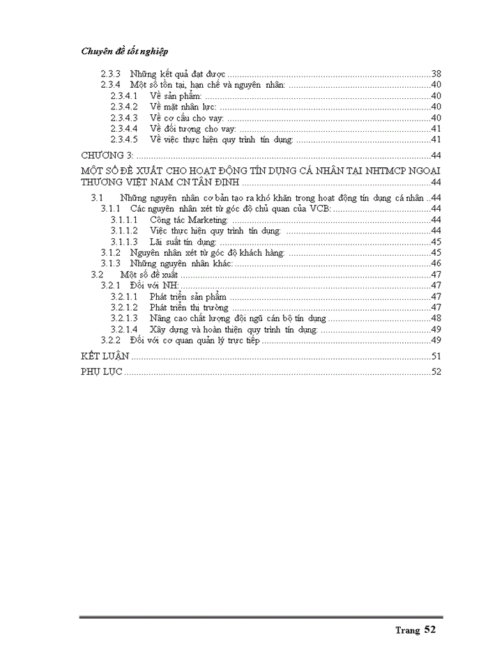 image for page Đánh giá hoạt động tín dụng cá nhân tại NHTMCP Ngoại Thương chi nhánh Tân Định