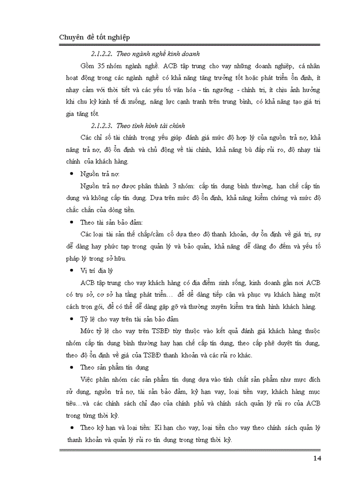 image for page Giải pháp cải tiến qui trình tín dụng cá nhân tại Ngân hàng TMCP  Á Châu