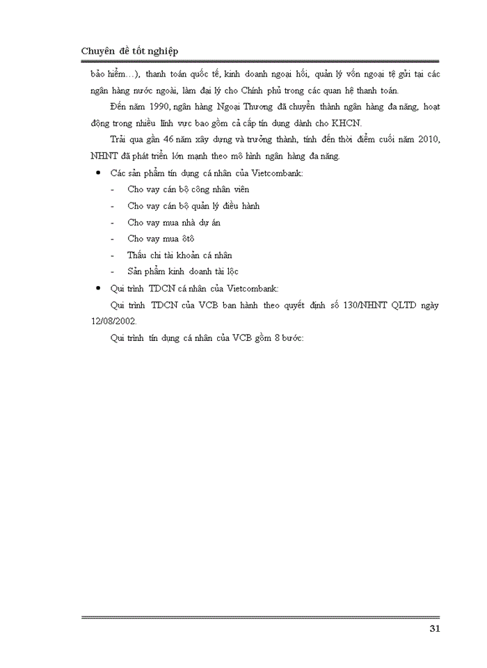 image for page Giải pháp cải tiến qui trình tín dụng cá nhân tại Ngân hàng TMCP  Á Châu