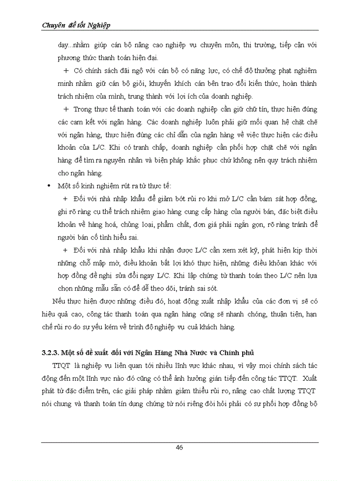 image for page Giải pháp nâng cao hiệu quả hoạt động thanh toán xuất nhập khẩu bằng phương thức tín dụng chứng từ tại ngân hàng tmcp ngoại thương việt nam