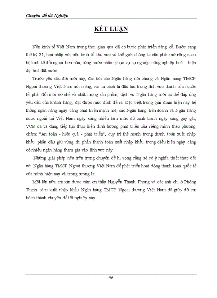 image for page Giải pháp nâng cao hiệu quả hoạt động thanh toán xuất nhập khẩu bằng phương thức tín dụng chứng từ tại ngân hàng tmcp ngoại thương việt nam